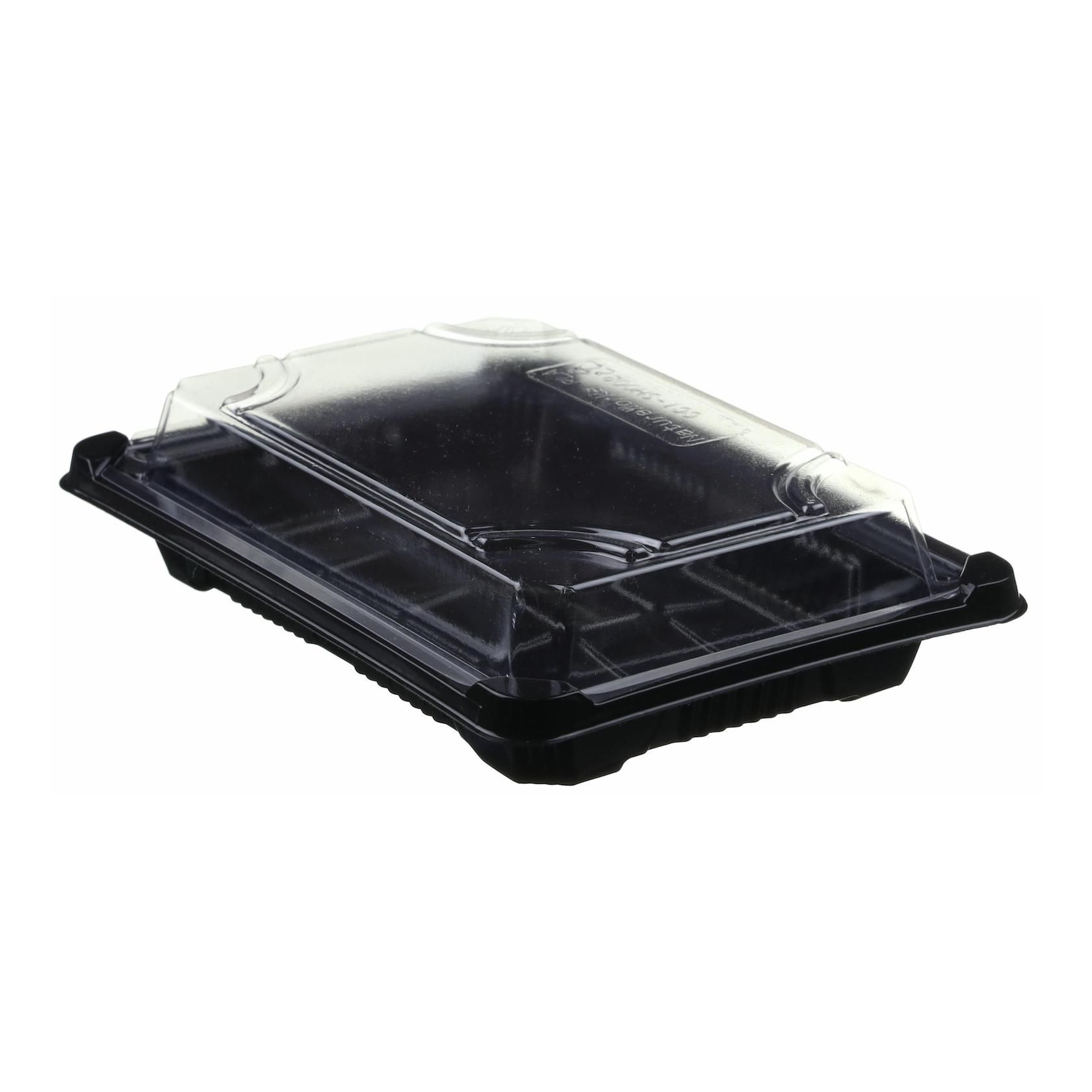 Box na sushi PLA veľkosť M 24,5x15x4cm čierny /100ks