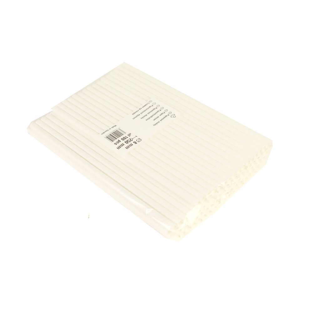 Slamky JUMBO papierové rovné biele 25cm /100ks Slamky JUMBO papierové rovné biele 25cm /100ks