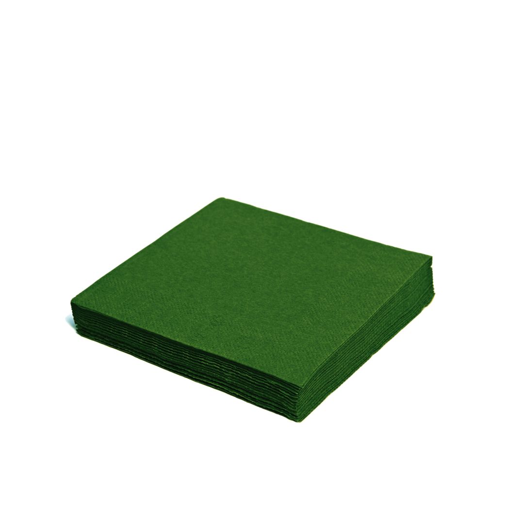 Servítky 33x33cm /2vrst. /250ks tmavozelené