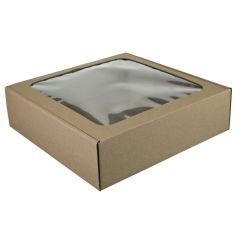 Krabička s okienkom hnedá 25x25x7cm /25ks Krabička s okienkom hnedá 25x25x7cm /25ks