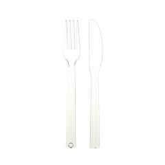 Sada /nôž + vidlička/ transparent 17cm