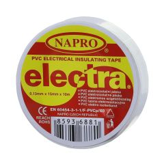 Izolačná páska biela 15mm x10m Izolačná páska biela 15mm x10m