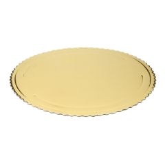 Dekor.podložka 3vrst. lepenka zlatá 28cm Dekor.podložka 3vrst. lepenka zlatá 28cm
